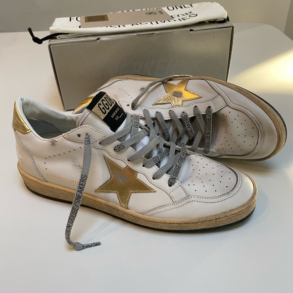 Golden Goose Ball Star Sneaker Milk White Leather/Gold sz 40 New in Box - Picture 13 of 13